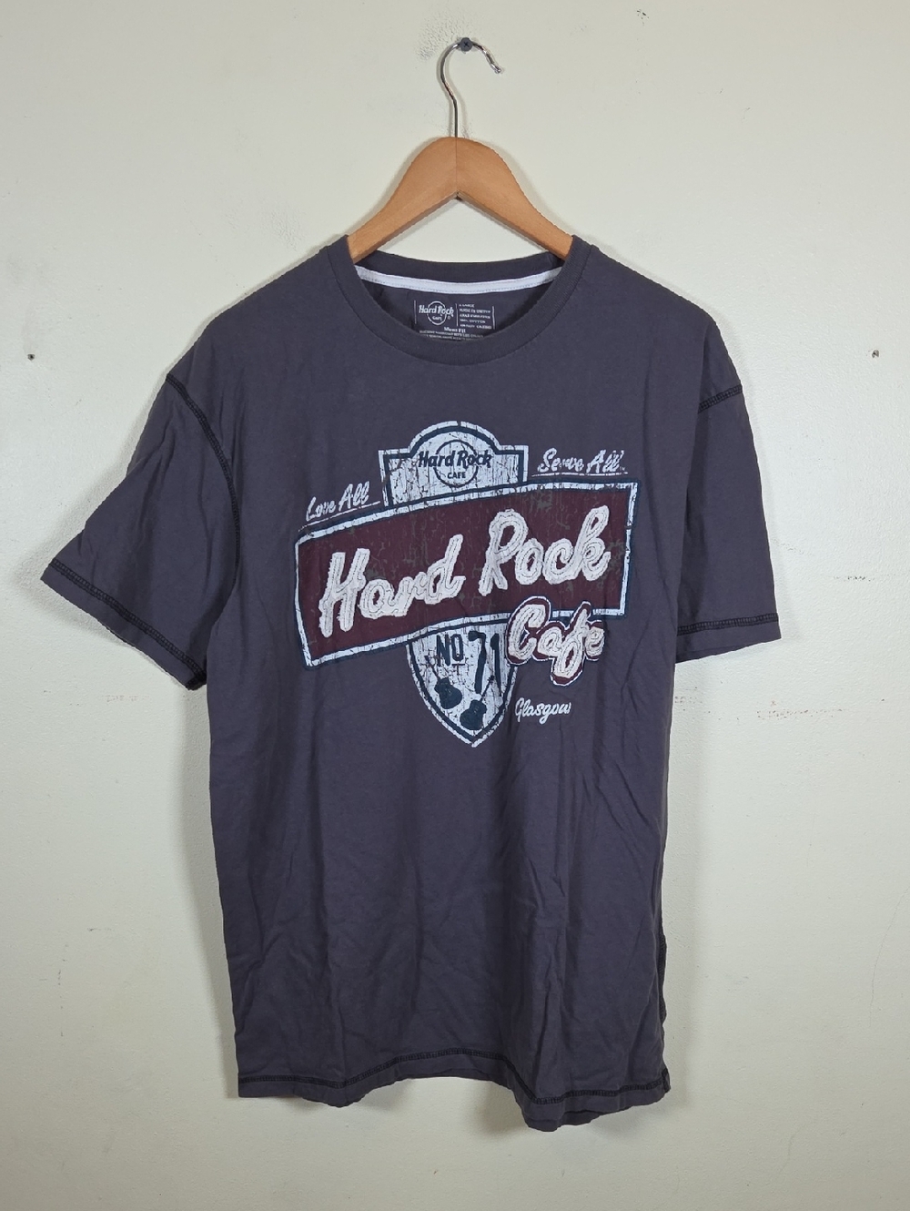 Hard Rock Cafe Glasgow Men’s T-shirt Size X Large Gray Men's Fit